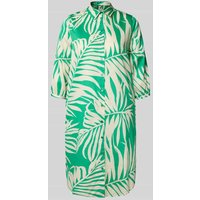 Milano Italy Knielanges Kleid mit Hemdblusenkragen in Gruen, Größe 46 von milano italy