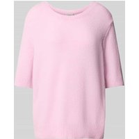 Milano Italy Oversized Strickpullover mit Rundhalsausschnitt in Rose, Größe XXL von milano italy