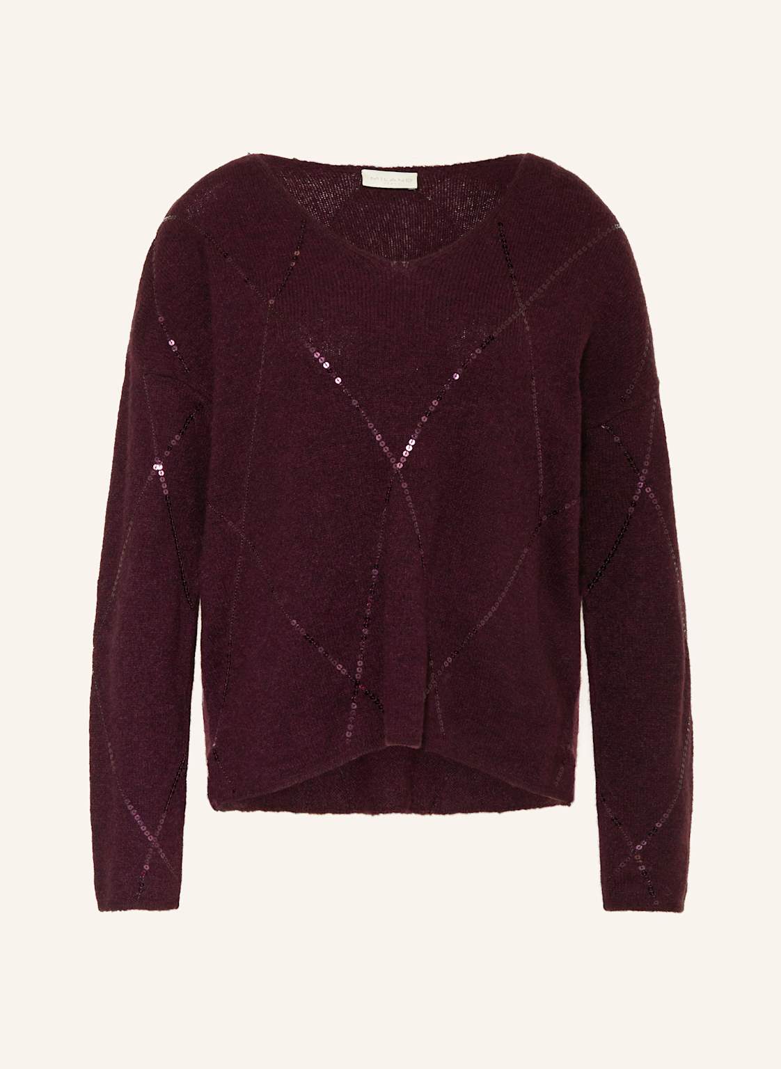 Milano Italy Pullover Mit Pailletten rot von milano italy