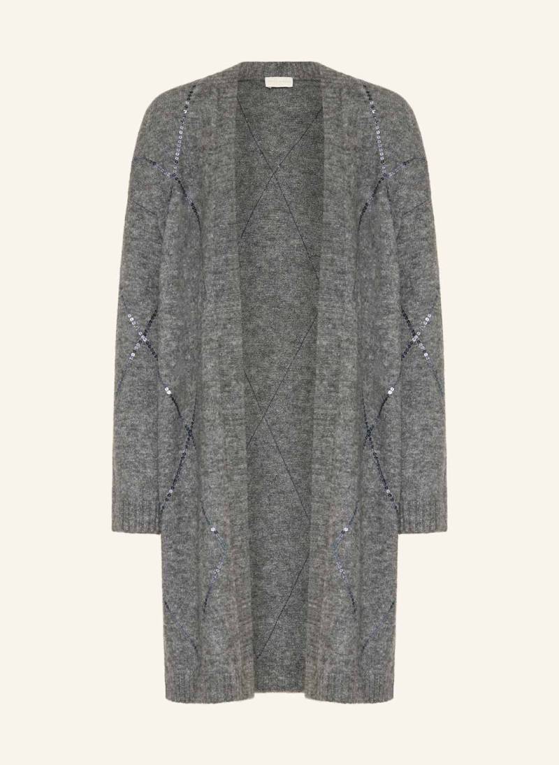 Milano Italy Strickhülle Mit Pailletten grau von milano italy