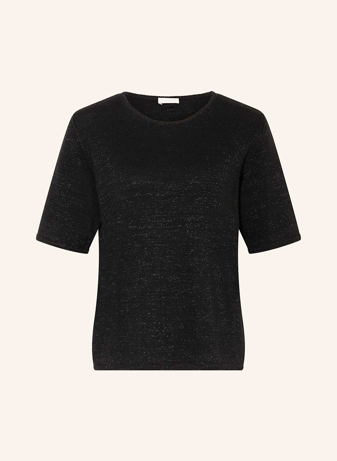 Milano Italy Strickshirt Mit Glitzergarn schwarz von milano italy