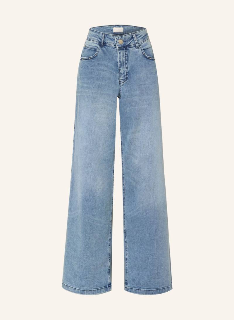 Milano Italy Wide Leg Jeans Mit Nieten blau von milano italy