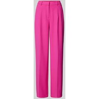 Milano Italy Wide Leg Stoffhose mit Bügelfalten in Pink, Größe 36 von milano italy