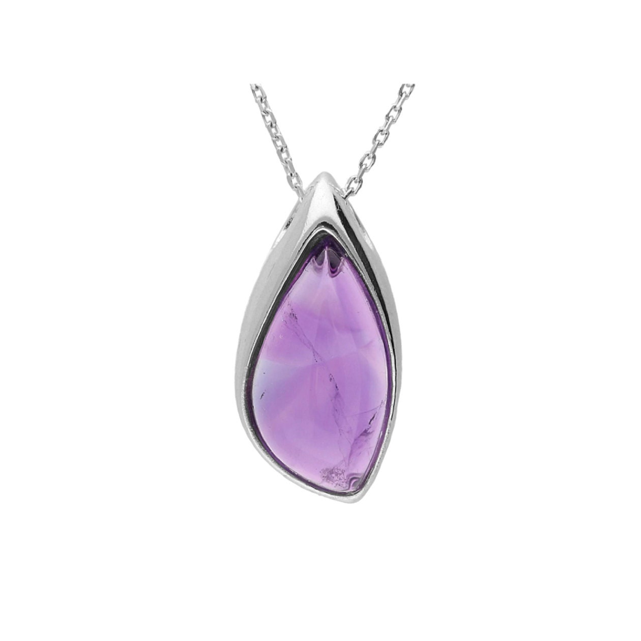 Anhänger Halskette Aus Sterling Silber Und Amethyst Elegant Anhänger Halskette Aus Sterling Silber Und Amethyst Elegant von milenajewellery