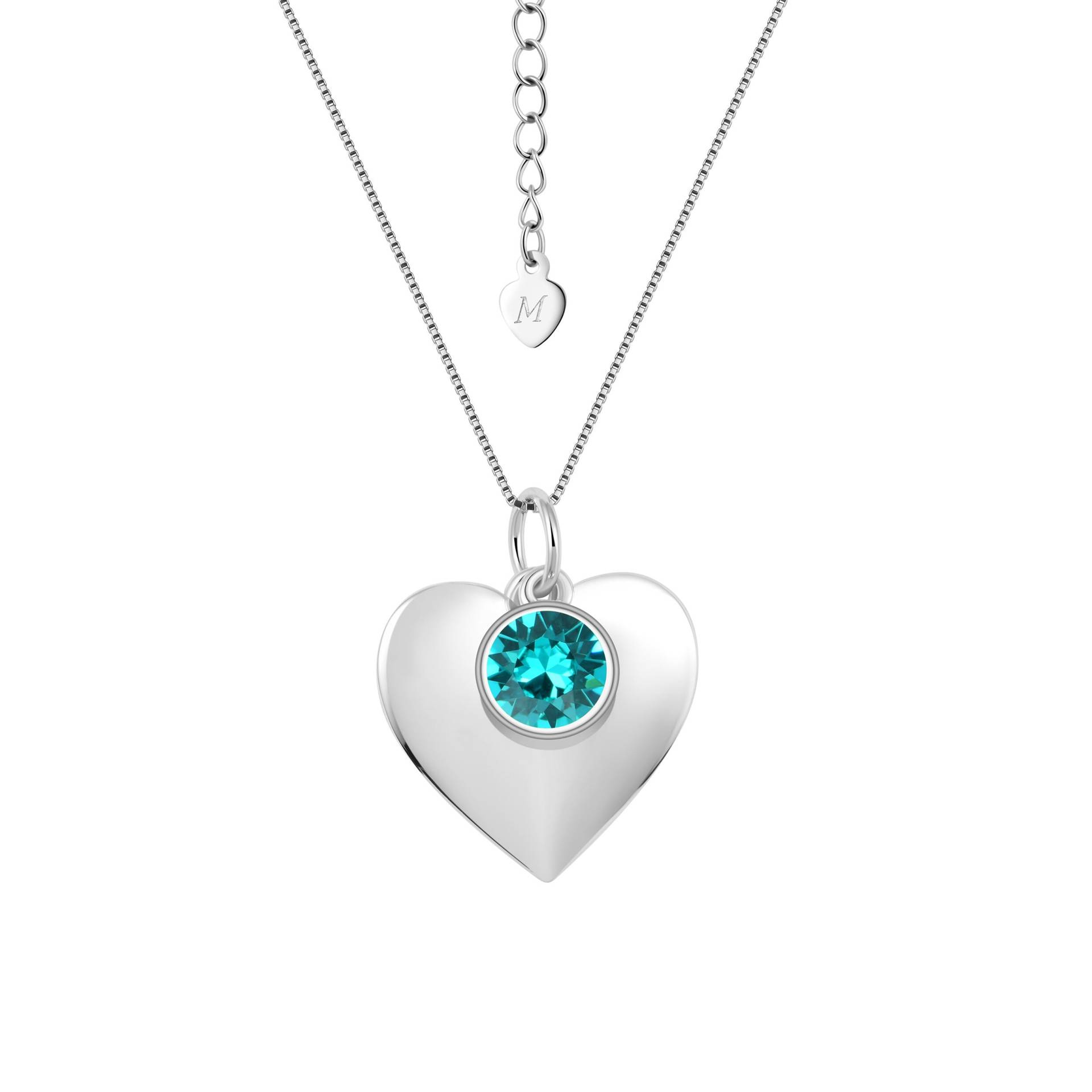 Halskette Dezember Geburtsstein Blau Zirkon Swarovski Mit Herz Halskette Dezember Geburtsstein Blau Zirkon Swarovski Mit Herz von milenajewellery