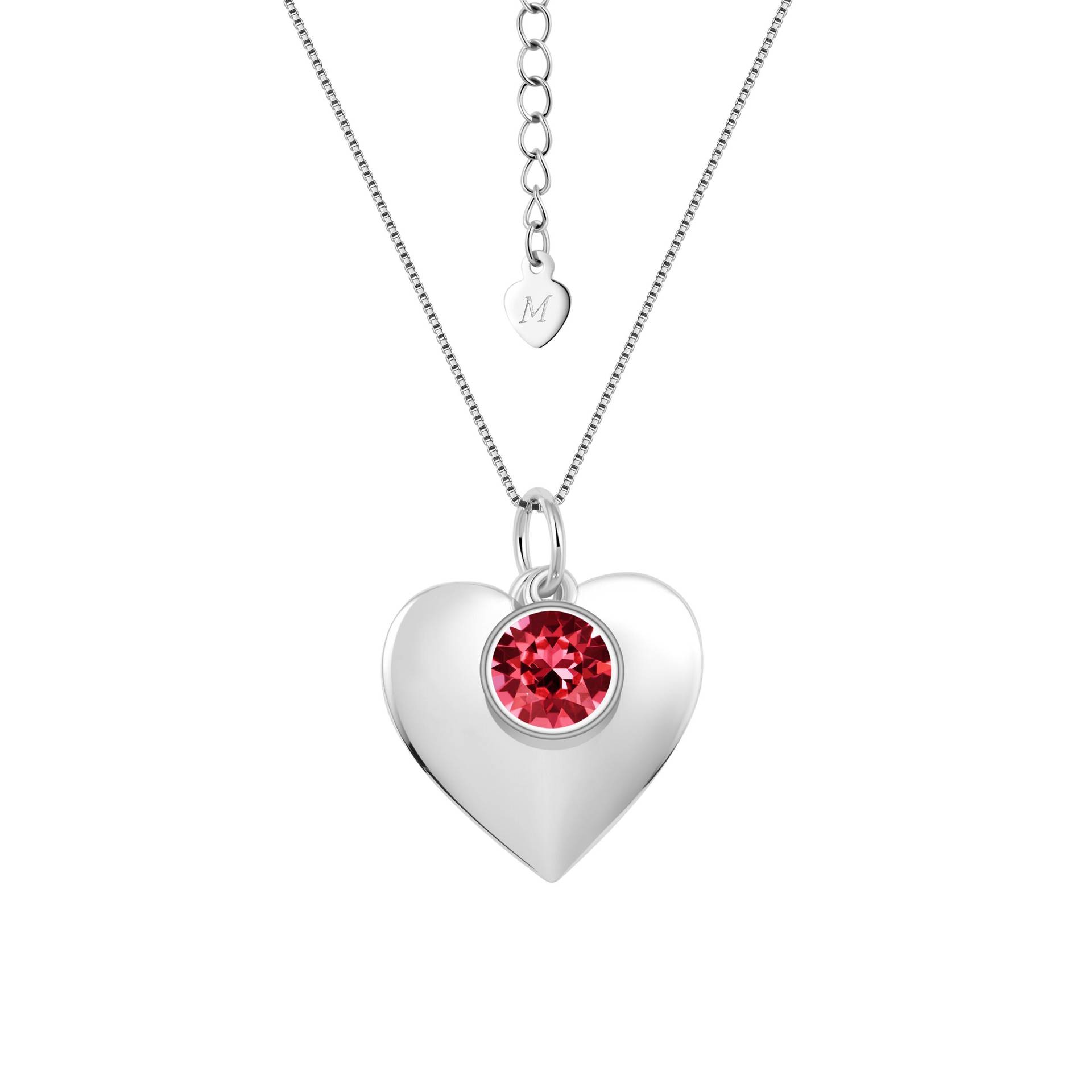 Halskette Juli Geburtsstein Rubin Swarovski Mit Herz Halskette Juli Geburtsstein Rubin Swarovski Mit Herz von milenajewellery