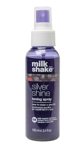 milk_shake | Silver Shine Toning Spray 100 ml, Spezifisches Anti-Gelb Toning Spray für blondes oder graues Haar, mit violettem Pigment, Made in Italy von milk_shake