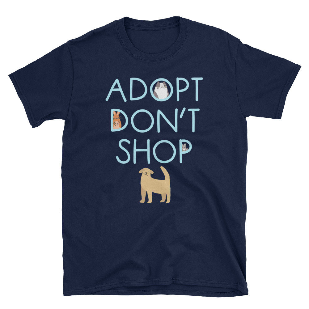 Adopt Shop Kurz-Arm Unisex T-Shirt Für Tierrettungs-Unterstützer Adopt Shop Kurz-Arm Unisex T-Shirt Für Tierrettungs-Unterstützer von milknteeshop