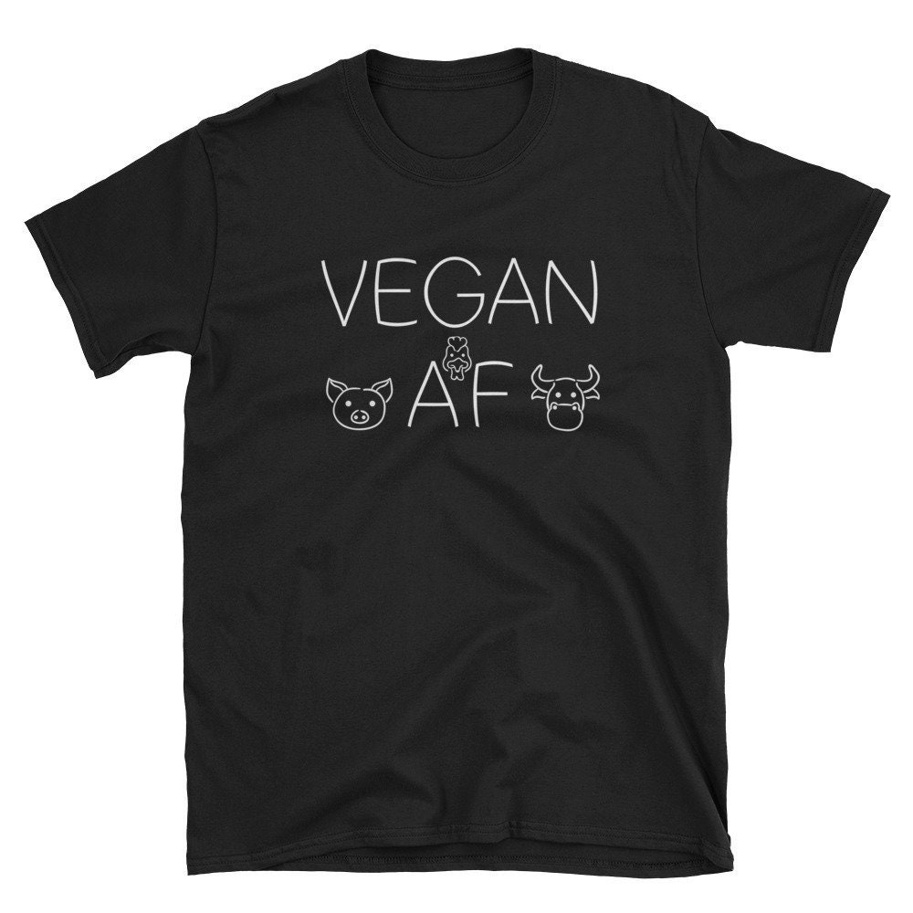 Veganes A F Für Die Tiere Kurzärmeliges Unisex-T-Shirt Veganes A F Für Die Tiere Kurzärmeliges Unisex-T-Shirt von milknteeshop