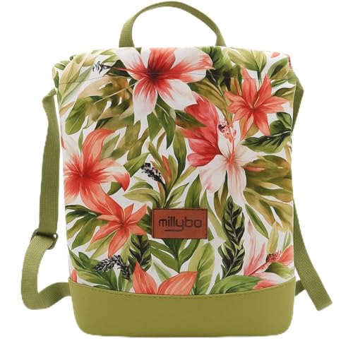 millybo BOOLI Turnbeutel Beuteltasche Sportbeutel Rucksack Damen Motiv Blumen Backpack Beutel (912.008) von millybo