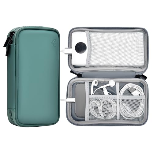 miloocul Tragbares Ladegerät, Organizer, Reiseetui, stoßfest, Powerbank-Hülle für Anker/Jackery/RAV/20.000/30.000 mAh, Powerbank, Leder, elektronische Hülle für PowerCore (Dunkelgrün, einlagig, klein) miloocul Tragbares Ladegerät, Organizer, Reiseetui, stoßfest, Powerbank-Hülle für Anker/Jackery/RAV/20.000/30.000 mAh, Powerbank, Leder, elektronische Hülle für PowerCore (Dunkelgrün, einlagig, klein) von miloocul