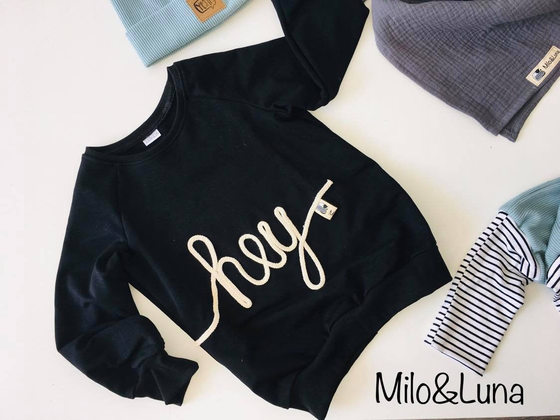 Cooler Pullover "Hey" in 5 Tollen Herbst - Farben von miloundluna