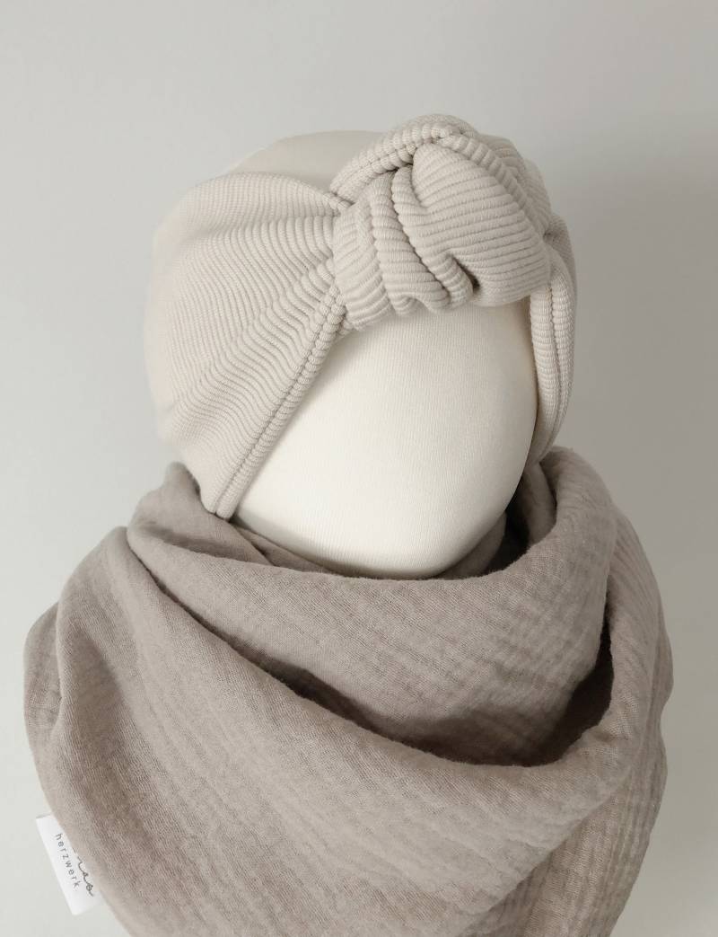 Knotenhaarband Rippjersey | Bandeau Jersey Haarband Turban Stirnband Kinder Für Und Erwachsene von mimasherzwerk