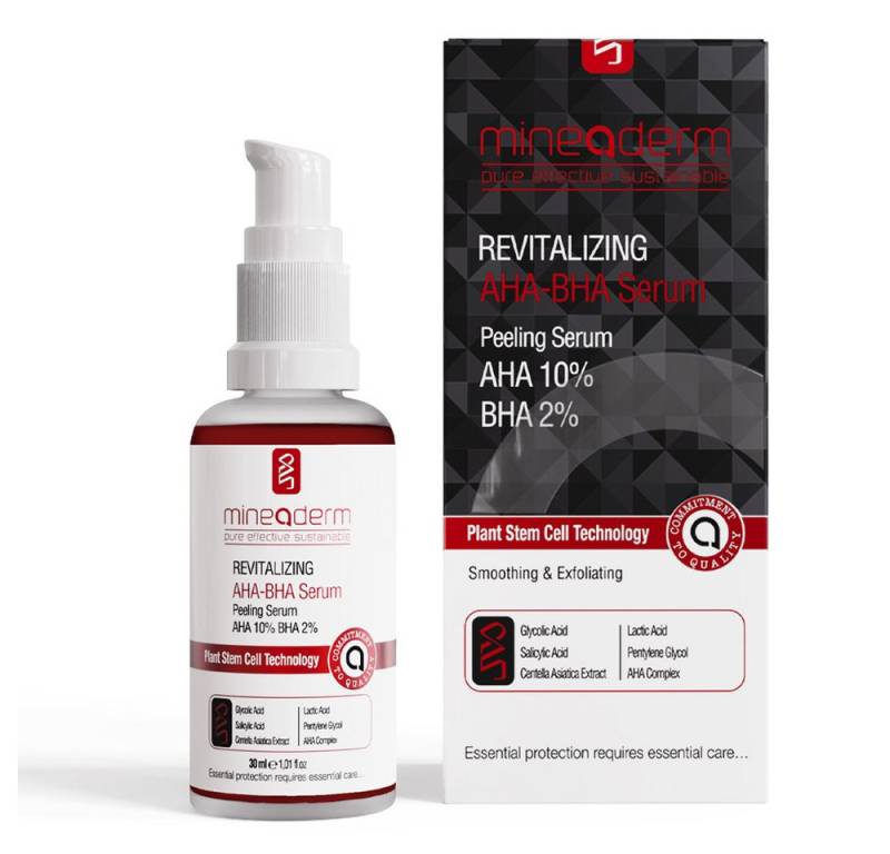 mineaderm Gesichtsserum Revitalizing AHA 10% BHA 2% Peeling Serum, 30 ml, 1-tlg. von mineaderm