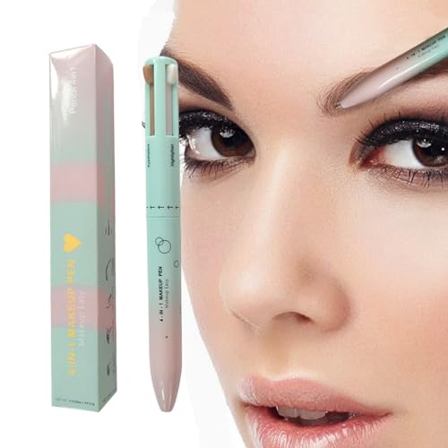 4 In 1 Make-up Stift - 4 Farben Eyeliner, Highlighter, Augenbrauenstift, Wasserfester Multifunktions-Schminkstift, 4 In 1 Make-up Stift Für Lippen Und Augen-Make-up von mingchengheng