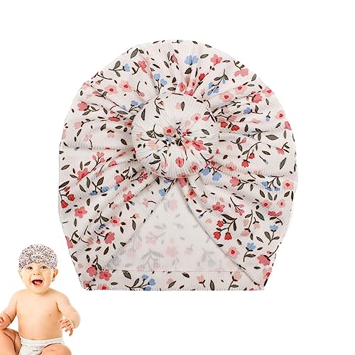mingchengheng Baby-Stirnbänder,Florale Turbanmütze für Neugeborene - Turban-Kopftuch für Kleinkinder im Alter von 0–3 Monaten und 1–2 Jahren für Outdoor-Sport, Alltag, Fotoshootings von mingchengheng