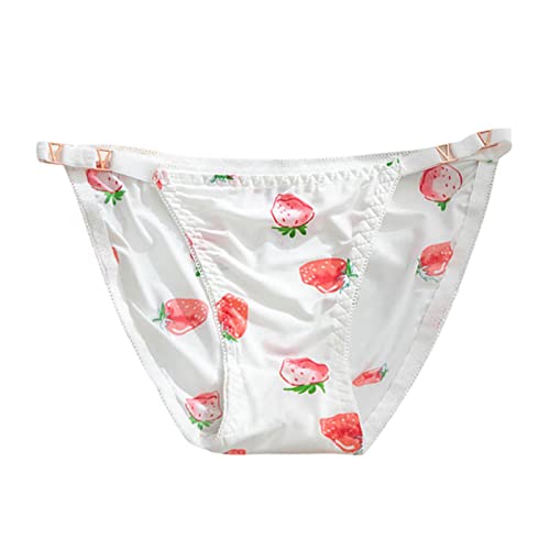 mingxinshangdian Süße Erdbeere Leopard Frauen Höschen Atmungsaktive Eisseide Mädchen Slip Frauen Baumwolle Unterwäsche Damen Höschen - Hot Pink, M von mingxinshangdian