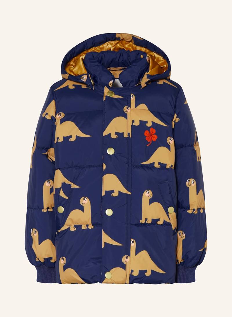 Mini Rodini Steppjacke Mit Abnehmbarer Kapuze blau von mini rodini