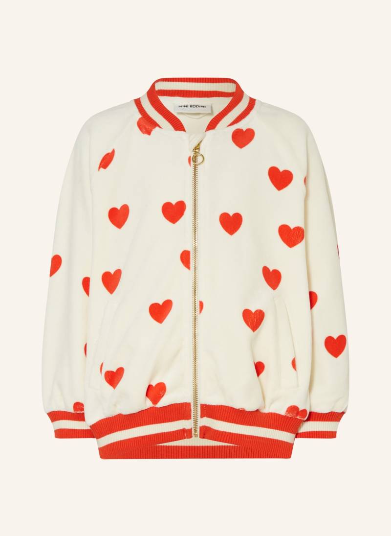Mini Rodini Sweatjacke Aus Samt weiss von mini rodini