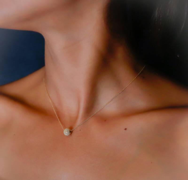 Gold Halskette, Gold Perlenkette, Filled Goldschmuck, Winzige Punkt Minimalist Brautjungfer Geschenk, Stardus von miniLALI