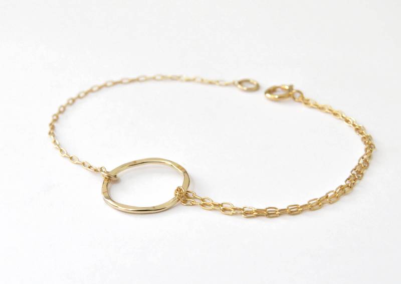 Goldarmband, Kreisarmband, Kleines Karma Armband, Dünnes Zierliches Minimales Armband Goldarmband, Kreisarmband, Kleines Karma Armband, Dünnes Zierliches Minimales Armband von miniLALI