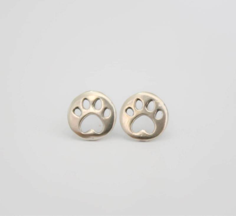 Silber Ohrstecker, Hund Pfote Sterling Kleine Beiträge von miniLALI