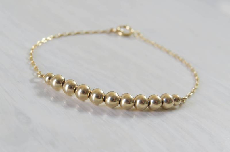 Winziges Goldarmband - Zierliches Gold Armband, Minimal Armband, 14K Gold Gefüllt Winzige Perlen Minimal Schmuck, Schmuck Armband Winziges Goldarmband - Zierliches Gold Armband, Minimal Armband, 14K Gold Gefüllt Winzige Perlen Minimal Schmuck, Schmuck Armband von miniLALI