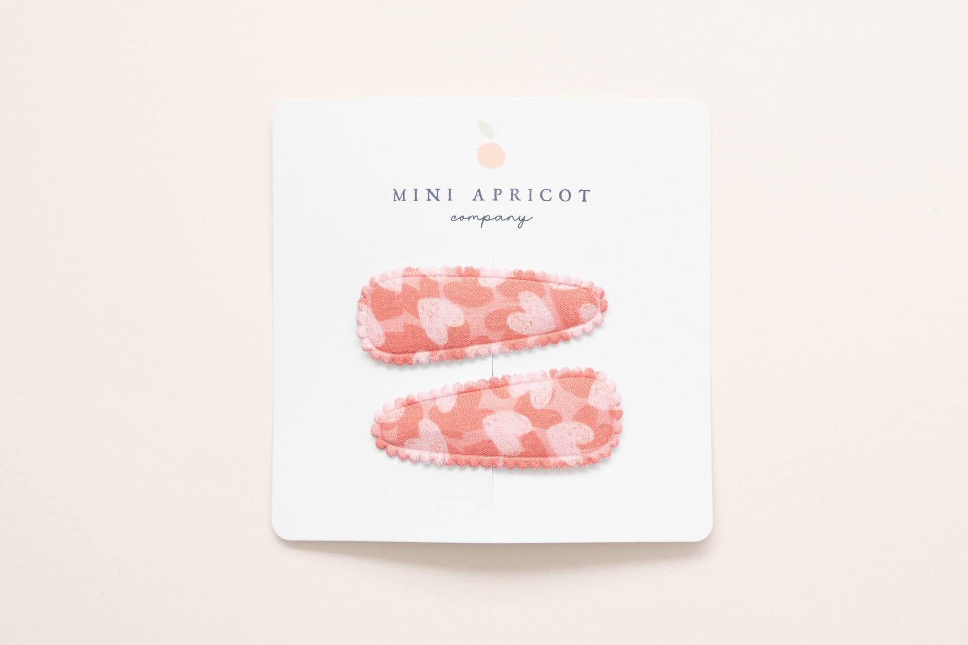 2Er Set Herzen Stoffdruckknopfspangen Baby Kleinkind Mädchen Haarspangen von miniapricotcompany