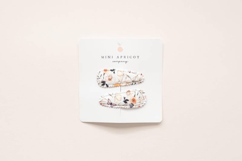 2Er Set Wild Blower Stoff-Haarspangen, Baby-Mädchen Haarspangen, Mädchen-Haar-Accessoire, Kleinkind-Haarspange, Fransenclip von miniapricotcompany