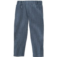 Hose mit geradem Schnitt und zwei Eingrifftaschen, jeansblau-gestreift von Waschbär