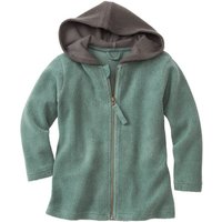 Fleece-Kapuzenjacke aus reiner Bio-Baumwolle, seegras von Waschbär