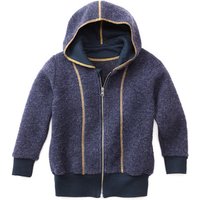 Kapuzenjacke aus Wollwalk, jeansblau von Waschbär