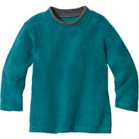 Pullover aus Bio-Fleece, petrol von Waschbär