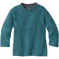 Pullover aus Bio-Fleece, petrol von Waschbär