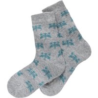 Socken mit Waschbär-Logo, grau-melange von Waschbär