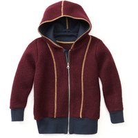 Kapuzenjacke aus Wollwalk, beere von Waschbär