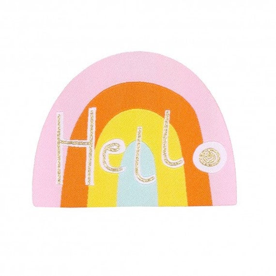 Bügelbild Regenbogen „Hello" von miniberliner