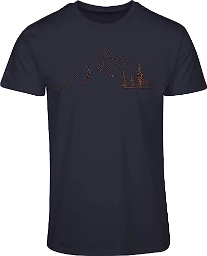 Berg T-Shirt Herren : Berg-Gipfel - Kletter T-Shirt Männer - Geschenk für Wanderer - Bergsteiger Outdoor Ausrüstung (L) von minifan