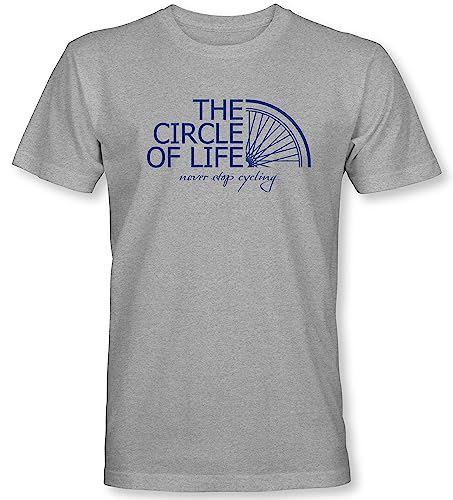 Fahrrad T-Shirt Herren : The Circle of Life - Sport Tshirts Herren - Mountainbike Rennrad Shirt MTB (3XL) von minifan