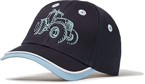 Kinder Cap : Traktor - Basecap Kappe Jungs Cap Kappe Mütze Trecker Traktor Bulldog Jungen Sport Mütze (Navy/Light Blue) von minifan