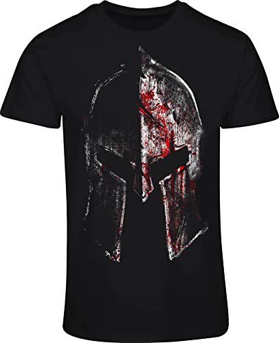 Sparta T-Shirt Herren : Sparta Helm - Fitness T-Shirt Wikinger Geschenke für Männer - Wikinger Kleidung (4XL) von minifan