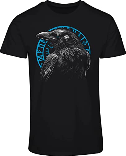 Wikinger Shirt Herren : Nord Rabe - Raben - Fitness T-Shirt Wikinger Geschenke für Männer - Wikinger Kleidung (S) von minifan