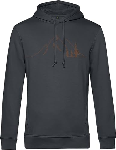 minifan Bio Berg Pullover: Berg-Gipfel - Outdoor Kapuzenpullover - Geschenk für Wanderer - Bergsteiger Outdoor Ausrüstung - Kletter Pullover - Ski Pulli - Unisex Hoodie (L) von minifan