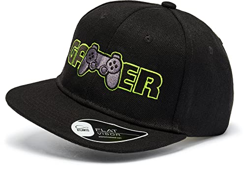 Kinder Gamer Cap : Gamer - Basecap Kappe für Zocker Jungs Kappe Cappy Jungen Mütze Kind Kappi (Black) von minifan