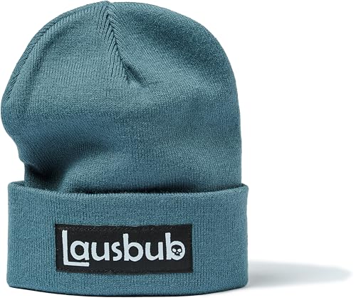 minifan Kinder Mütze: Lausbub - Kinder-Strickmütze für Jungen Wintermütze für Jungen Beanie Mütze Kinder Mütze Junge (Airforce Blue) von minifan