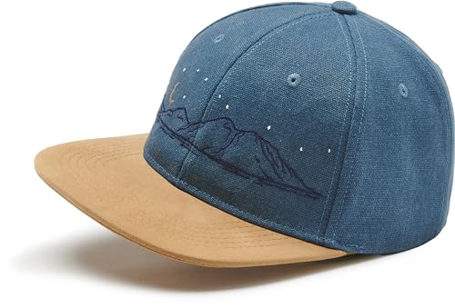 minifan Snapback Cap : Black Mountain - Outdoor Berge Kappi Basecap Herren & Damen Baseball Cap Kappe Mütze Männer Kletter Ausrüstung Wandern Zubehör (Denim Blue) von minifan