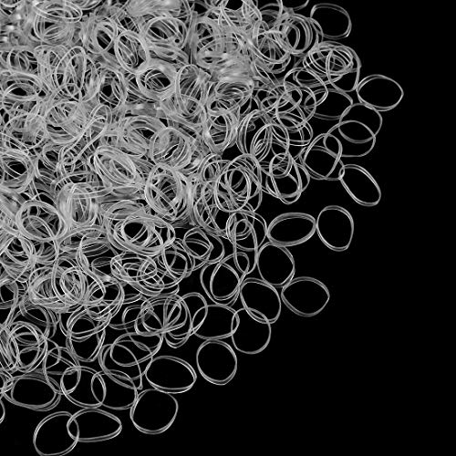 minihope 1200 transparente Haargummis aus Polyband für Frauen und Kinder, Zöpfe, stark, gedehnt, wiederverwendbar von minihope