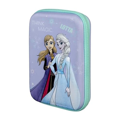 Federtasche Mädchen mit Namen | Anna und ELSA die Eiskönigin | Gefülltes & personalisiertes 3D Federmäppchen Schüleretui groß in Flieder/Mint von minimutz