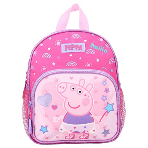 Kindergartenrucksack mit Name | Rucksack für Mädchen kleines Schweinchen in rosa | Mädchenrucksack KiTa Kindergarten von minimutz