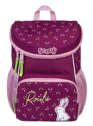 Mini-Me Kindergartenrucksack 3-6 Jahre mit Namen bedruckt | Motiv Hase pink Tiere für Jungen & Mädchen | kleiner Rucksack mit Brustgurt gepolstert (Rosi Rabbit) von minimutz